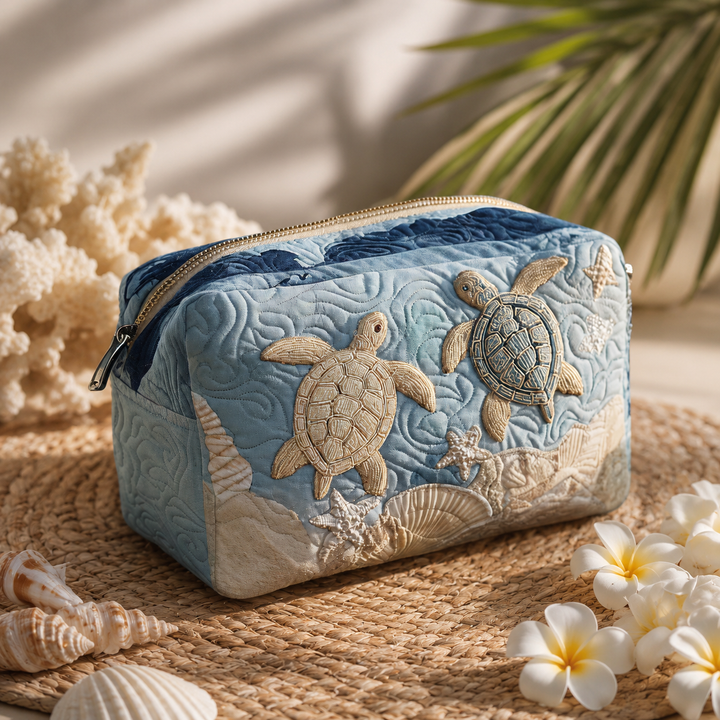 Sandy Shell Quilted Makeup Bag NCU0PT9268