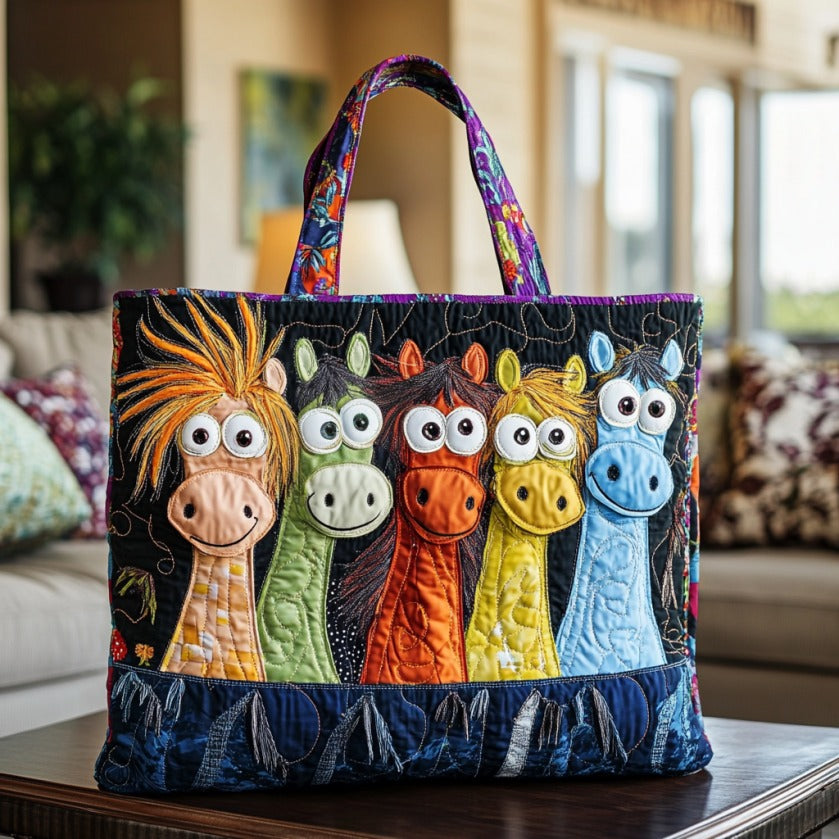 Colorful Horse XR3009020CL Quilted Tote Bag