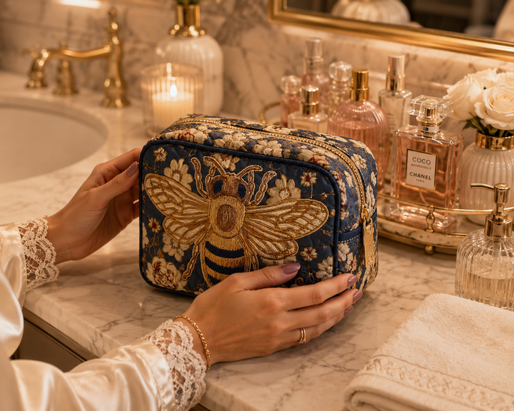 Bee Charm Quilted Makeup Bag NCU0DK10418