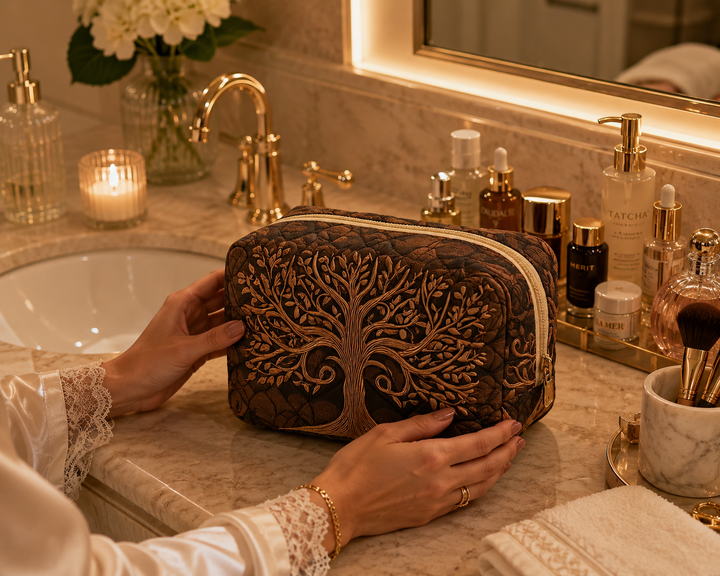 Ancestral Tree Quilted Makeup Bag NCU0DV7889