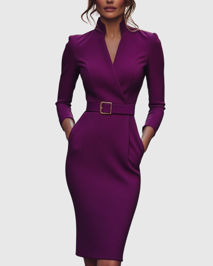 CLARIBEL | REFINED MIDI DRESS