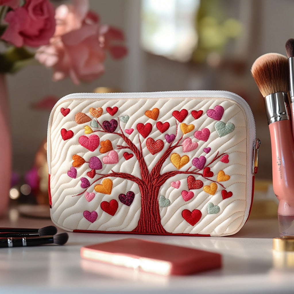 Amberly - Quilted Toiletry Bag - Tree of Life