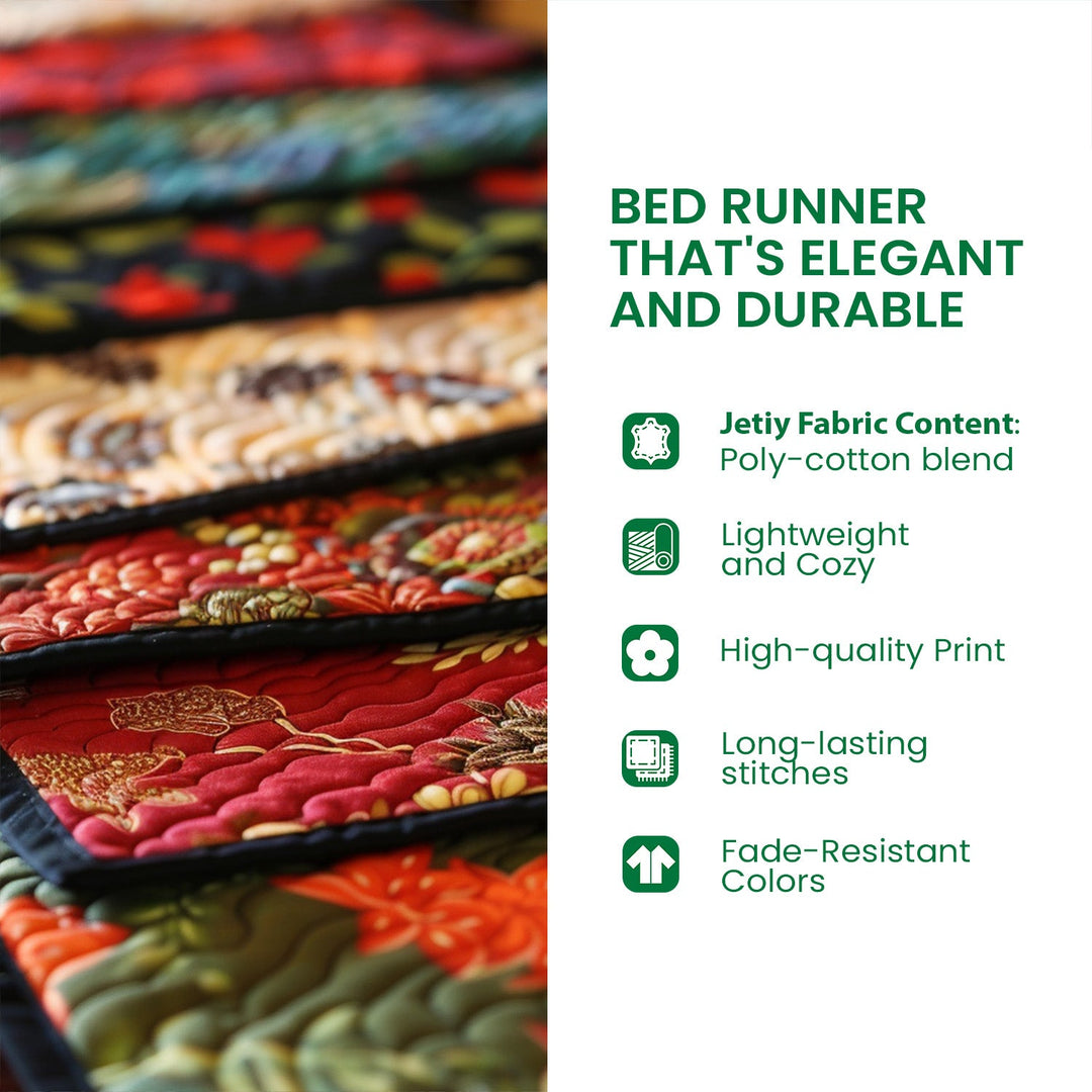Seashell Journey Quilted Bed Runner NCU0PT8018