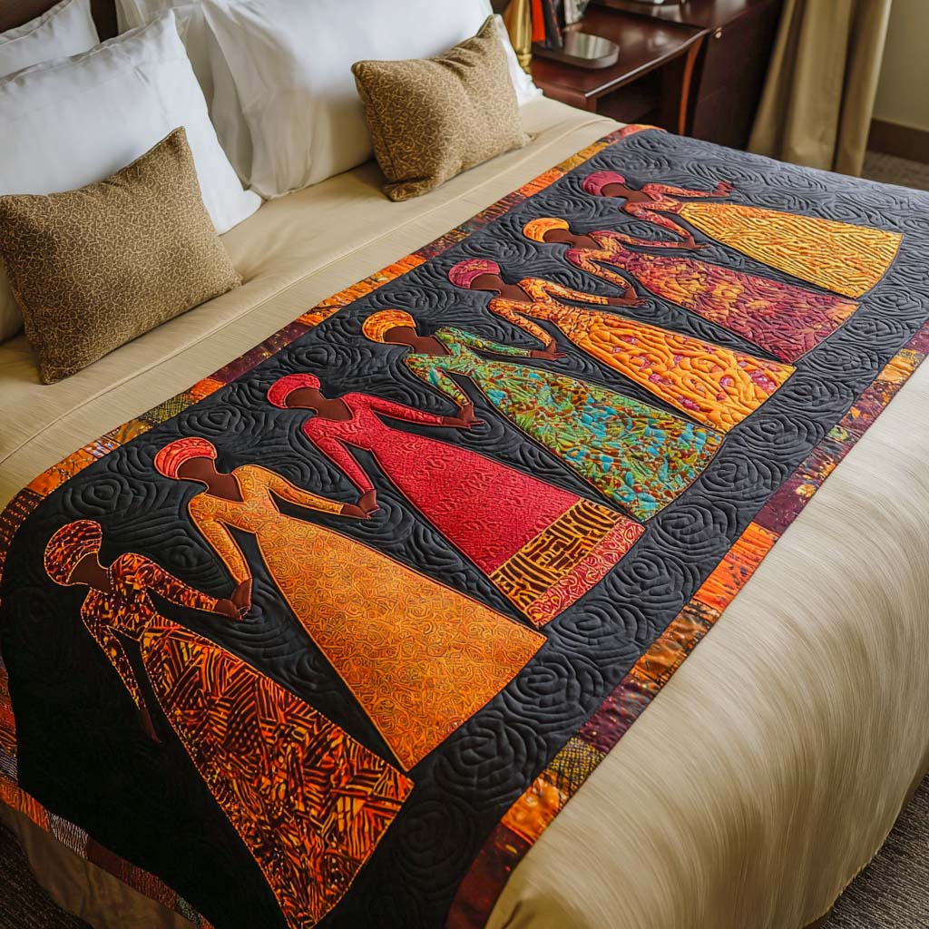 Black Queen Grace Quilted Bed Runner NCU0XD1400