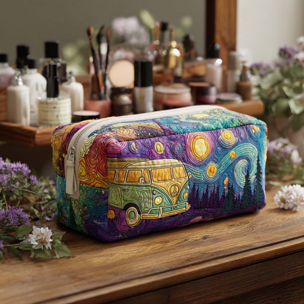 Brooke - Quilted Toiletry Bag - Star Journey