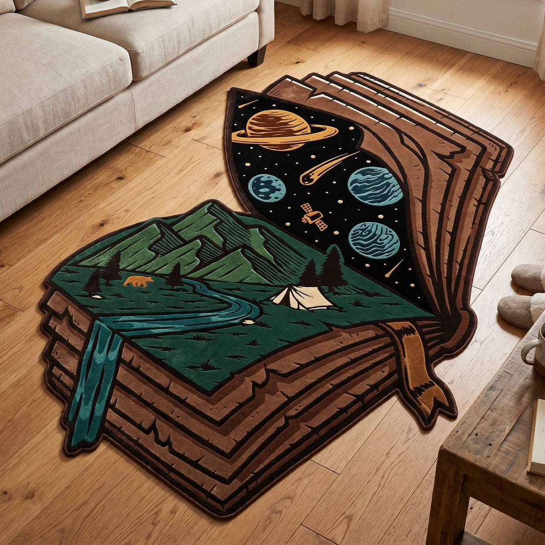 Camp Stack Custom Shape Area Rug NCU0XD2749