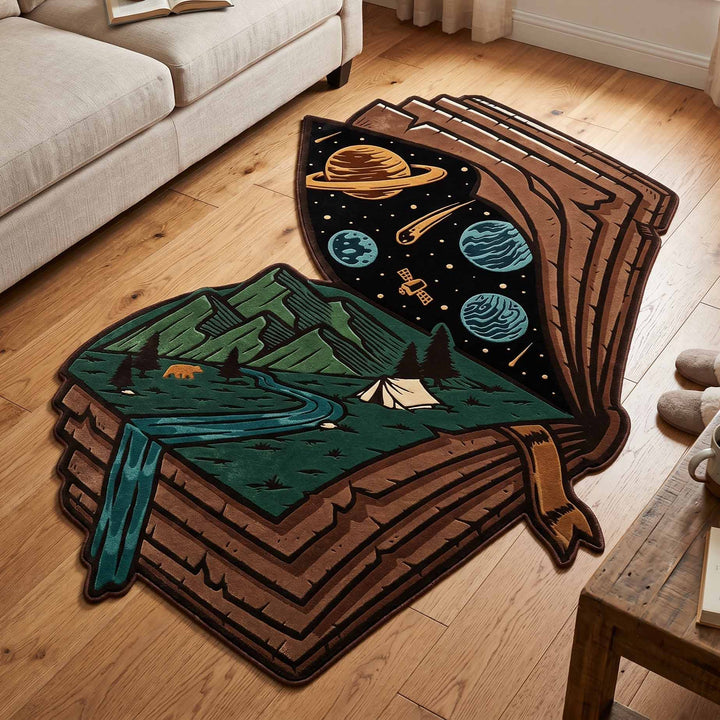 Camp Stack Custom Shape Area Rug NCU0XD2749