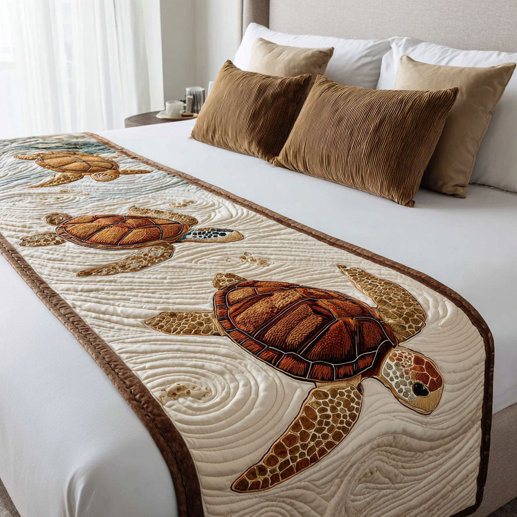 Coastal Shell Quilted Bed Runner NCU0PT8243