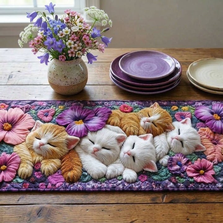 Cozy Catnap Quilted Table Runner NCU0NT9190