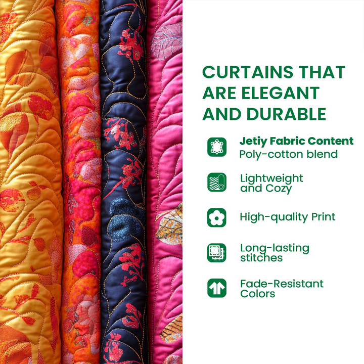 Reindeer Light Quilted Curtains NCU0DK11339