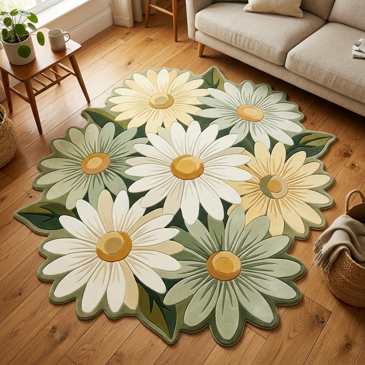 Daisy Garden Custom Shape Area Rug NCU0TD2653