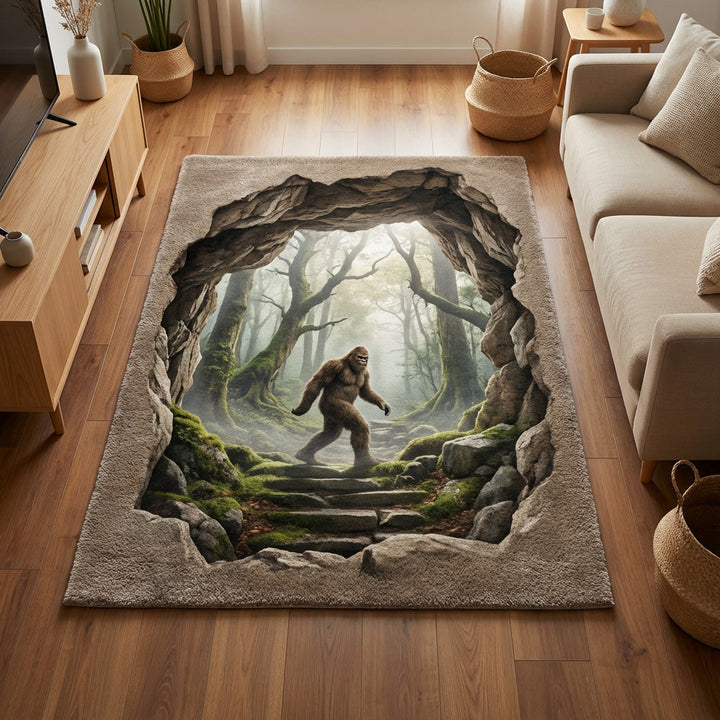 Dark Footprint Area Rug NCU0TV1657