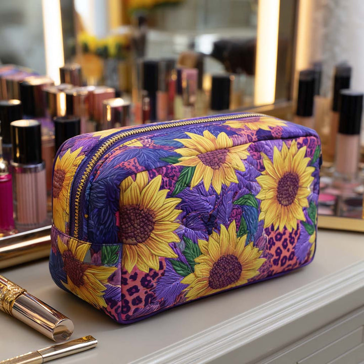 Deanna - Quilted Toiletry Bag - Decorative Sun