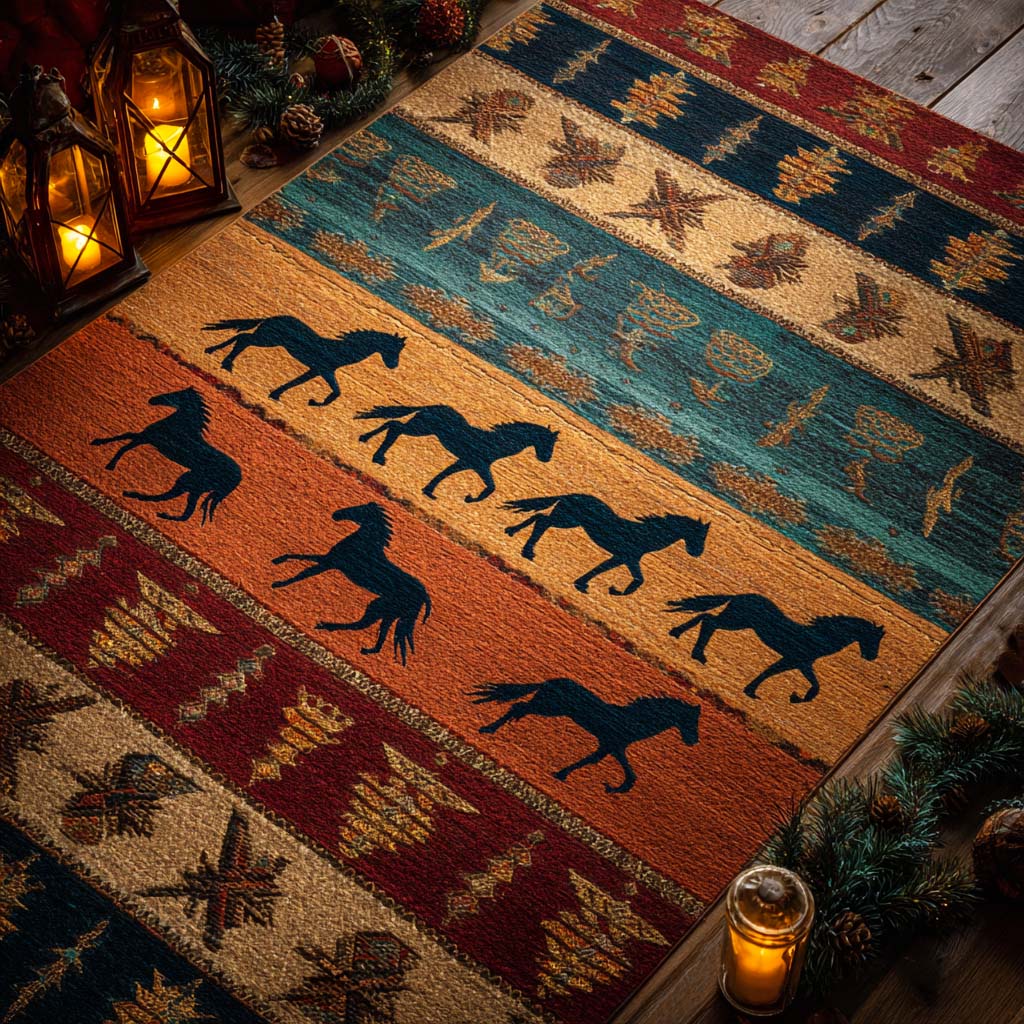 Desert Mustang Trail Area Rug NCU0XD1844