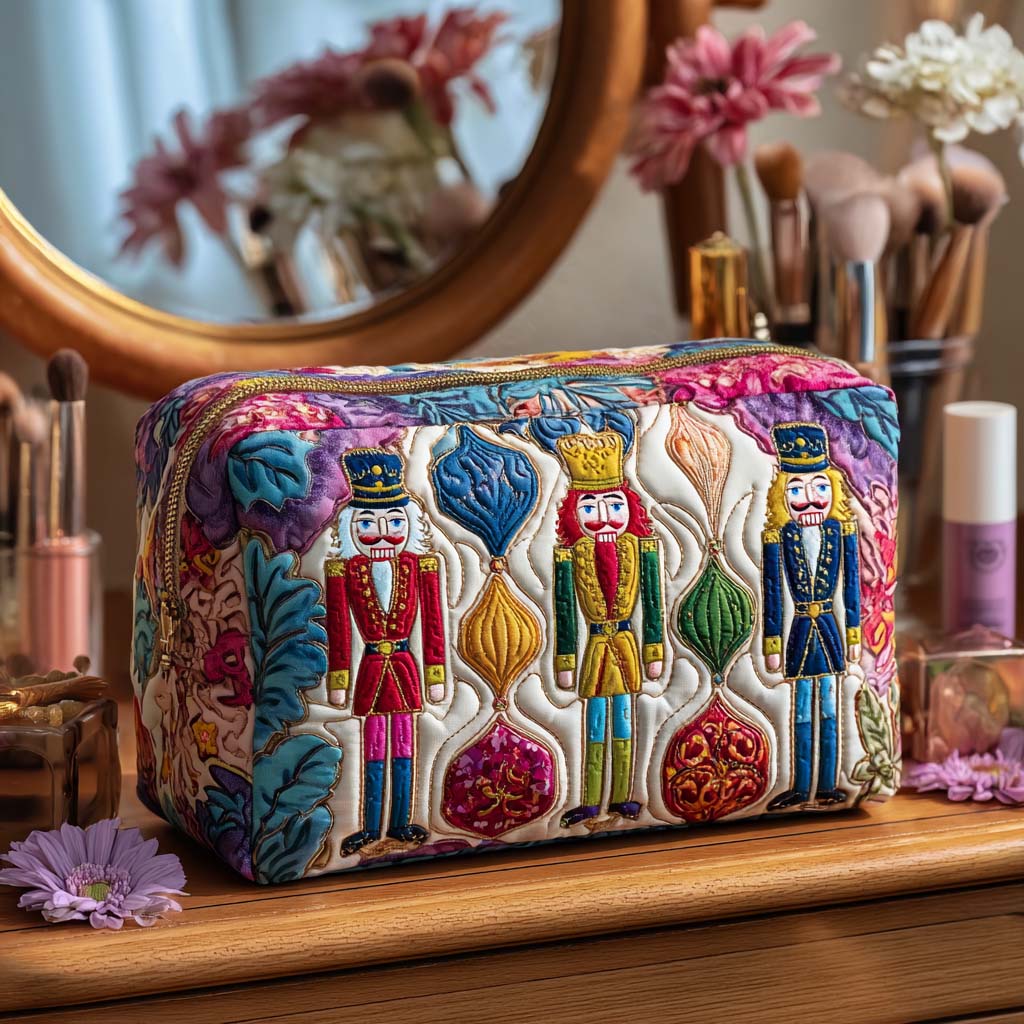 Dorothy - Quilted Toiletry Bag - Christmas Soldier