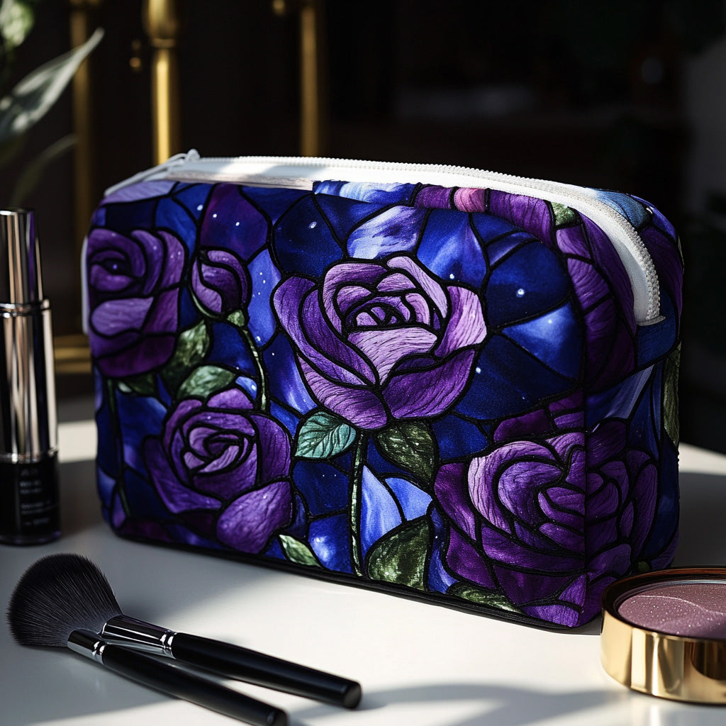 Eleanor - Quilted Toiletry Bag - Night Rose
