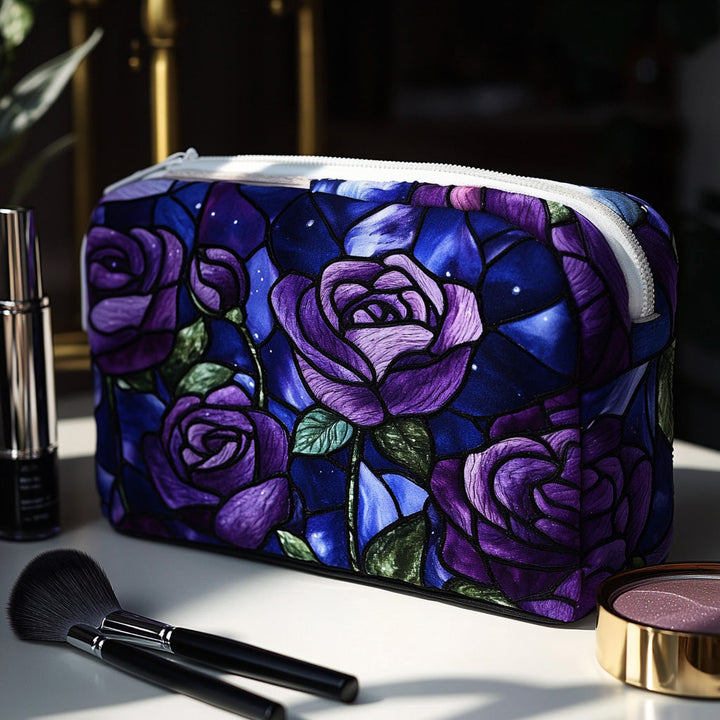 Eleanor - Quilted Toiletry Bag - Night Rose