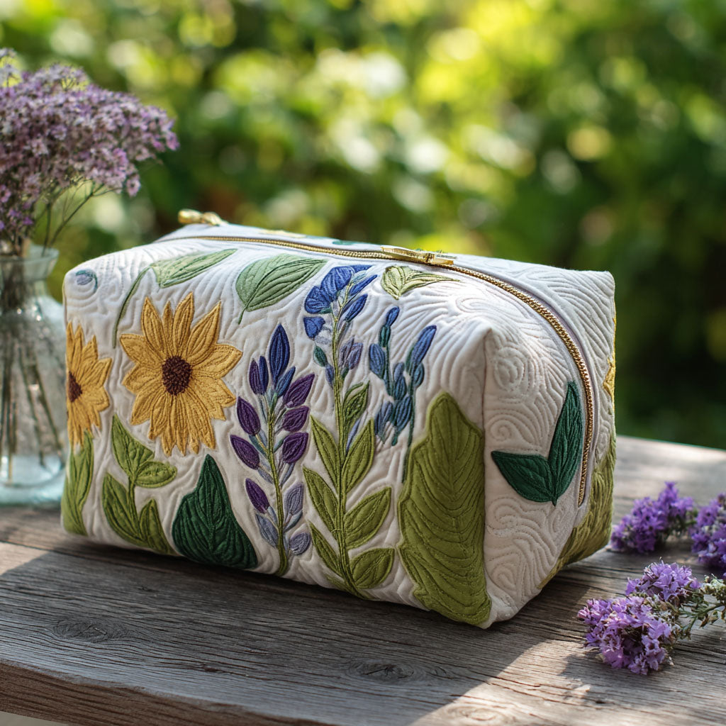 Emerson - Quilted Toiletry Bag - Refined Flowers