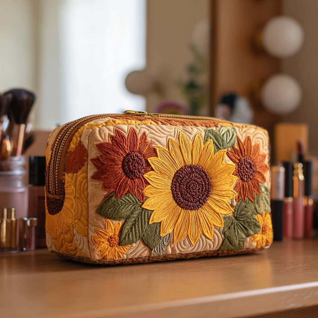 Hattie - Quilted Toiletry Bag - Cheerful Accents