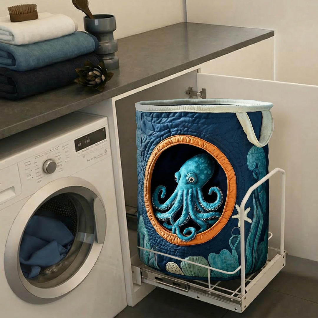Hidden Octopus Quilted Laundry Basket NCU0NTD374