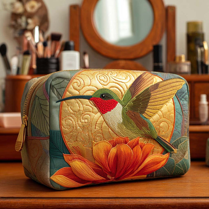 Judith - Quilted Toiletry Bag - Golden Pattern