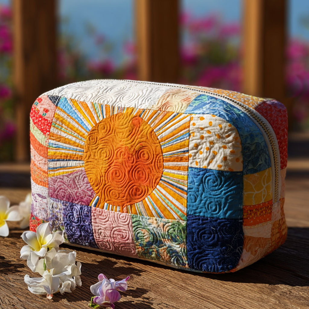 Katherine - Quilted Toiletry Bag - Refined Sun