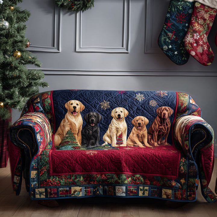 Labrador Haven Quilted Sofa Cover NCU0PT10177