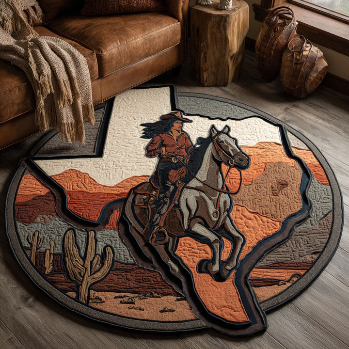 Lone Cowboy Custom Shape Area Rug NCU0NT12661