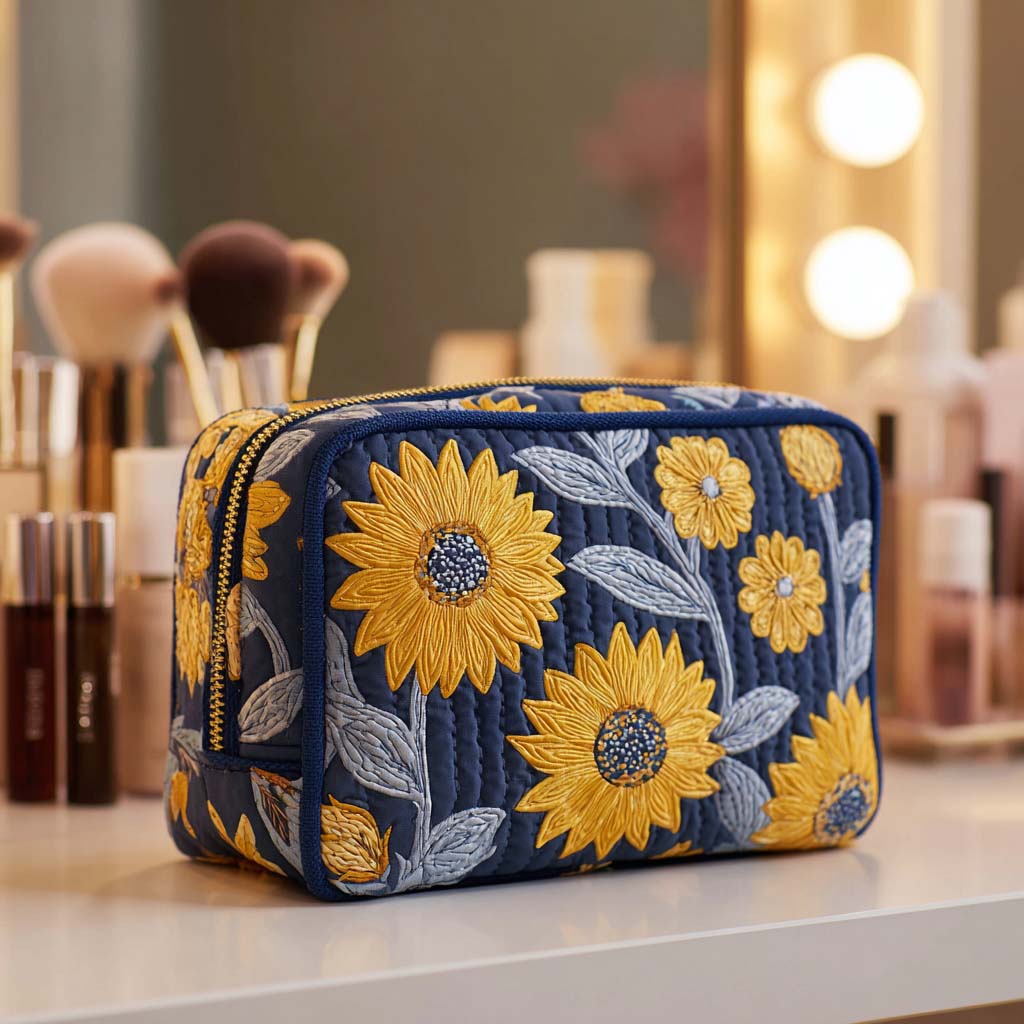 Madelyn - Quilted Toiletry Bag - Radiant Flower