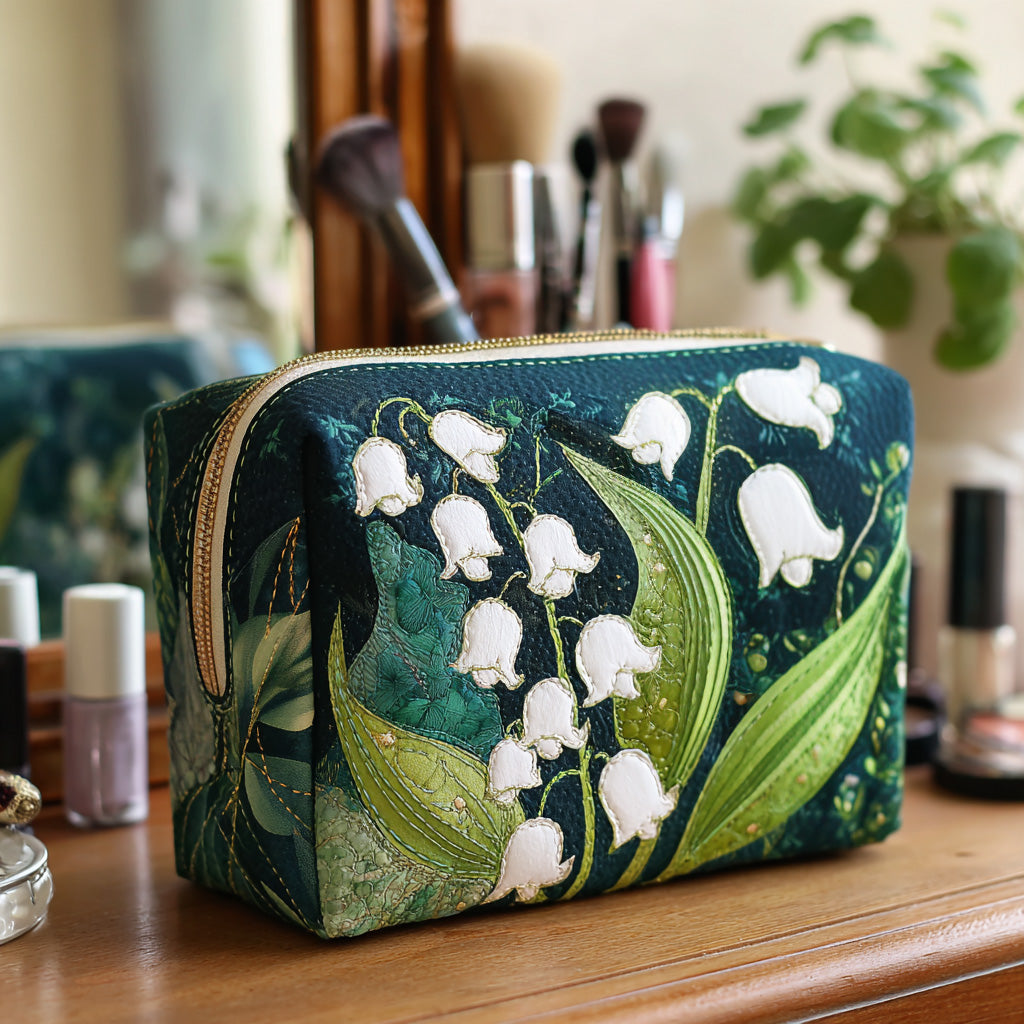 Margaret - Quilted Toiletry Bag - Refined Lilies