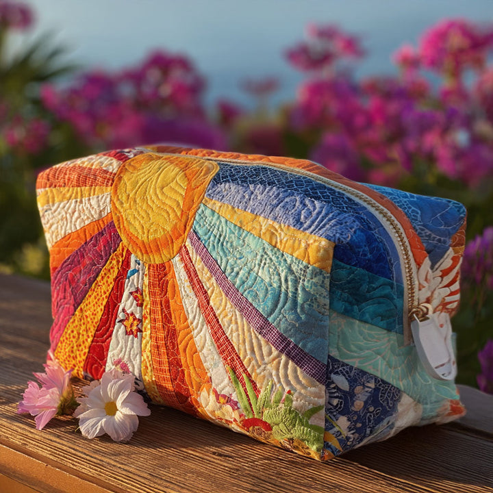 Maribel - Quilted Toiletry Bag - Boho Rays