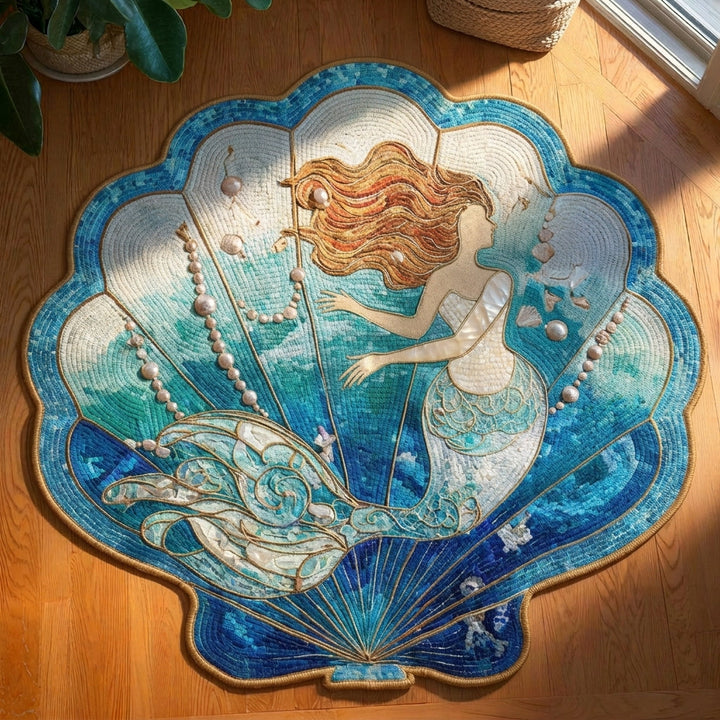 Mermaid Calm Custom Shape Area Rug NCU0DV9651