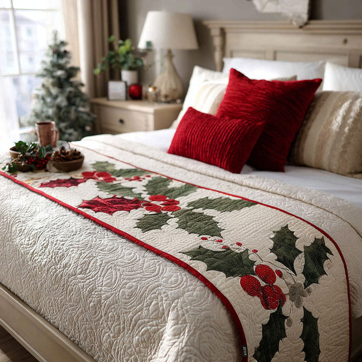 Christmas Quilted Bed Runner NCU0VT242
