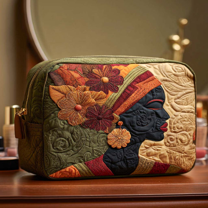 Michelle - Quilted Toiletry Bag - Refined Flowers