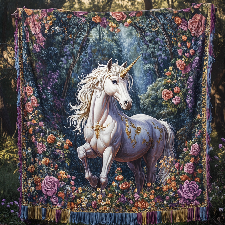 Moonlit Unicorn Woven Sofa Blanket NCU0DV3831