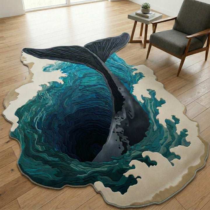 Mystic Whale Custom Shape Area Rug NCU0TD2635