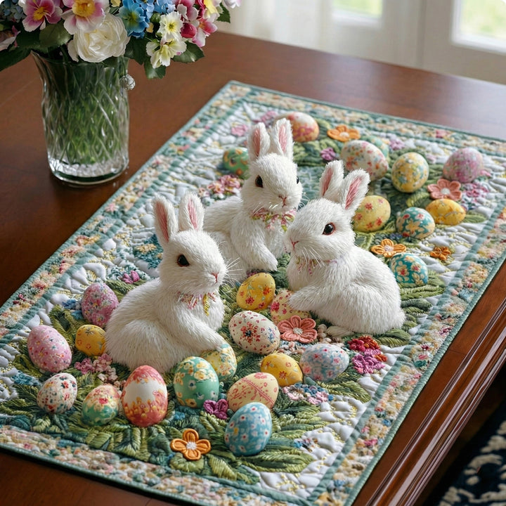 Pastel Bunny Bloom Quilted Placemat NCU0NT4817