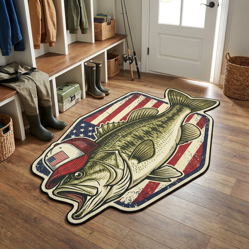 Patriot Bass Custom Shape Area Rug NCU0TV1866