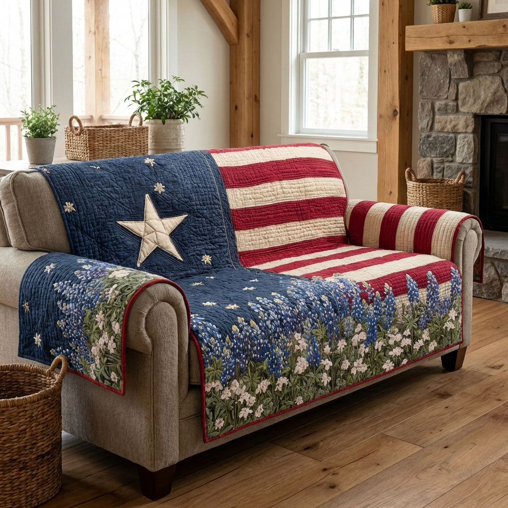 Patriot Garden Quilted Sofa Cover NCU0DK12152