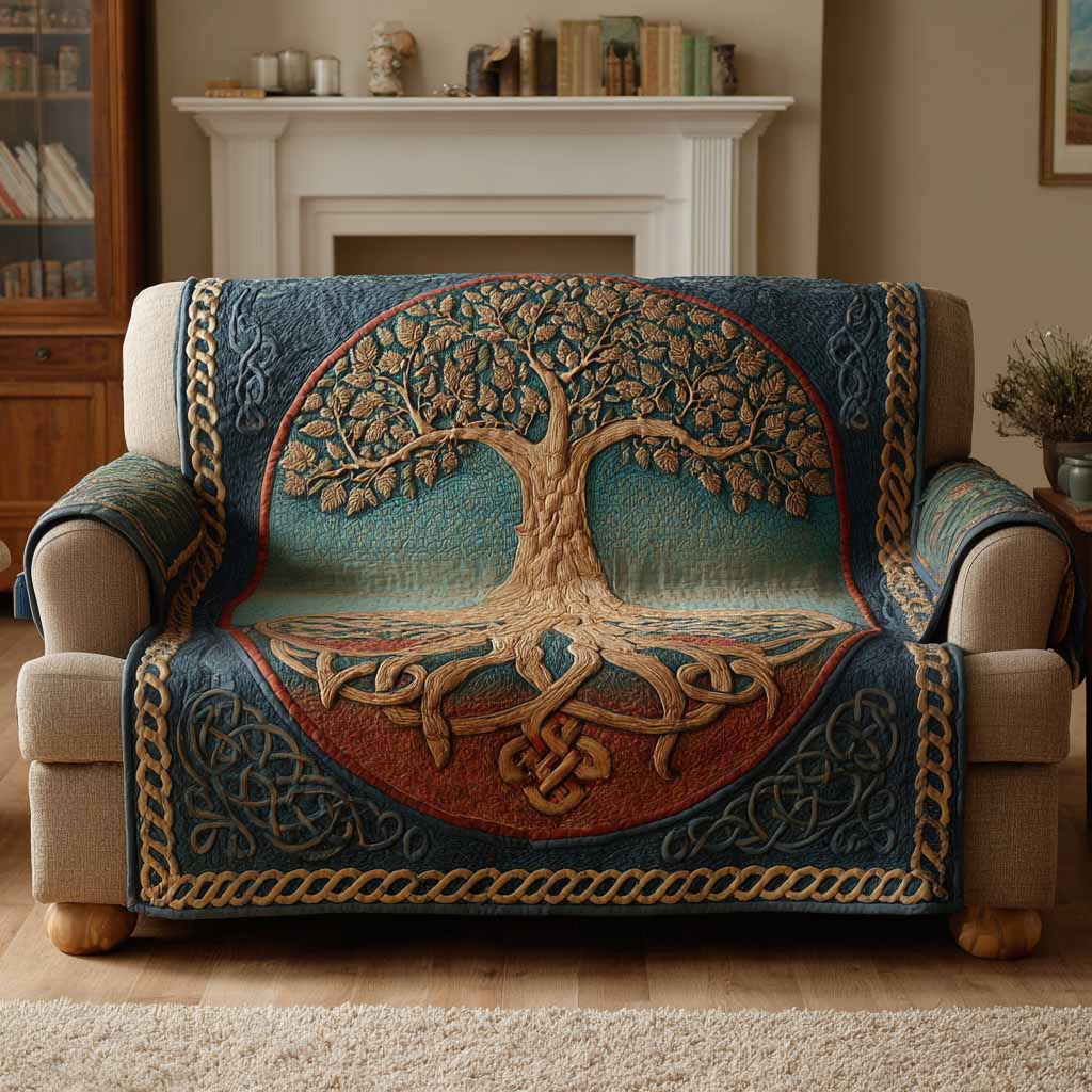 Rooted Majesty Quilted Sofa Cover NCU0XD2386