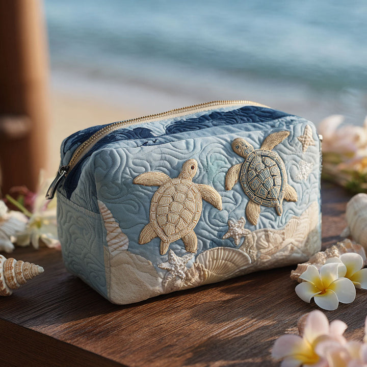 Sabrina - Quilted Toiletry Bag - Refined Shells