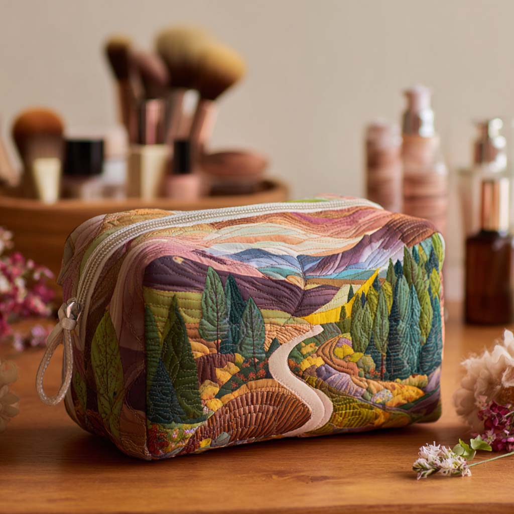 Sadie - Quilted Toiletry Bag - Valley of Peace