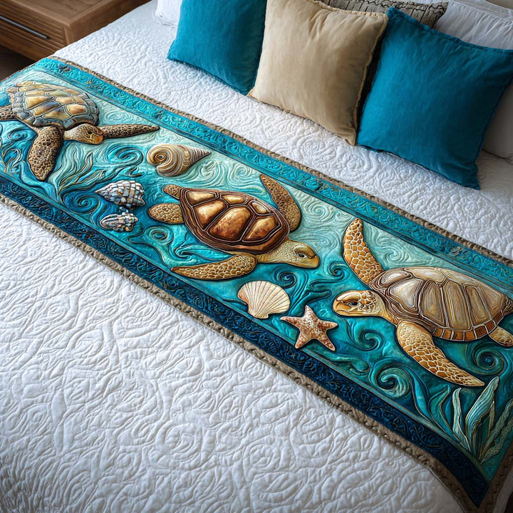 Turtle Quilted Bed Runner NCU0VT205