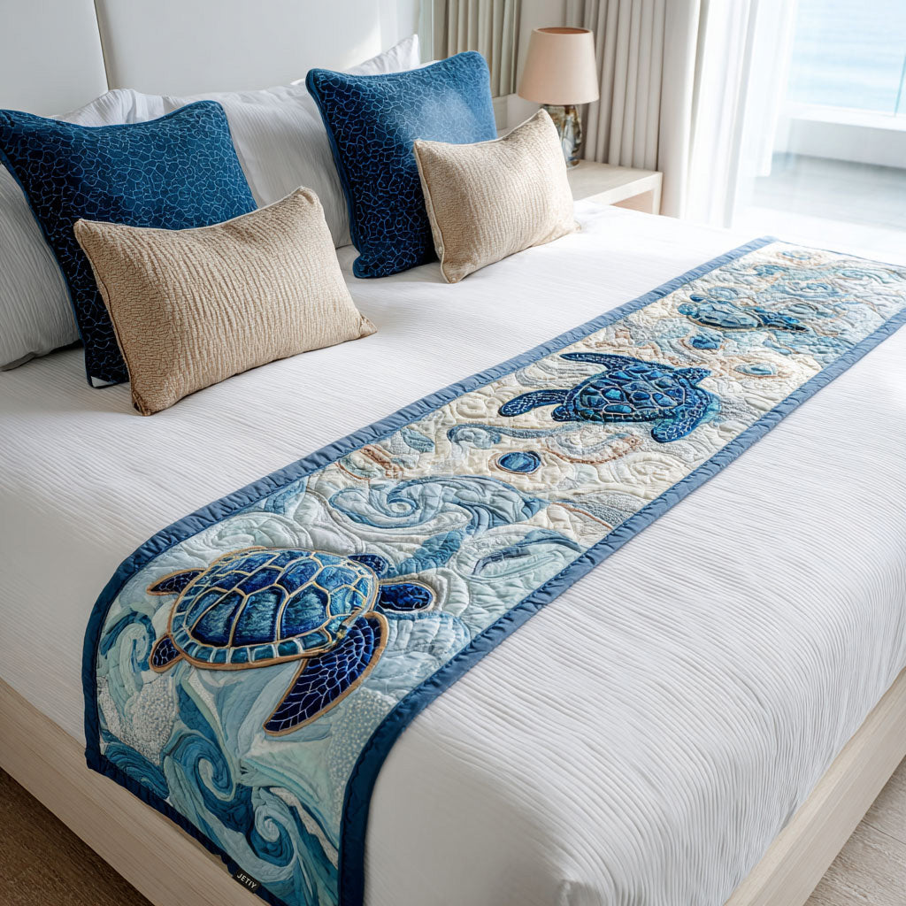 Turtle Quilted Bed Runner NCU0VT211