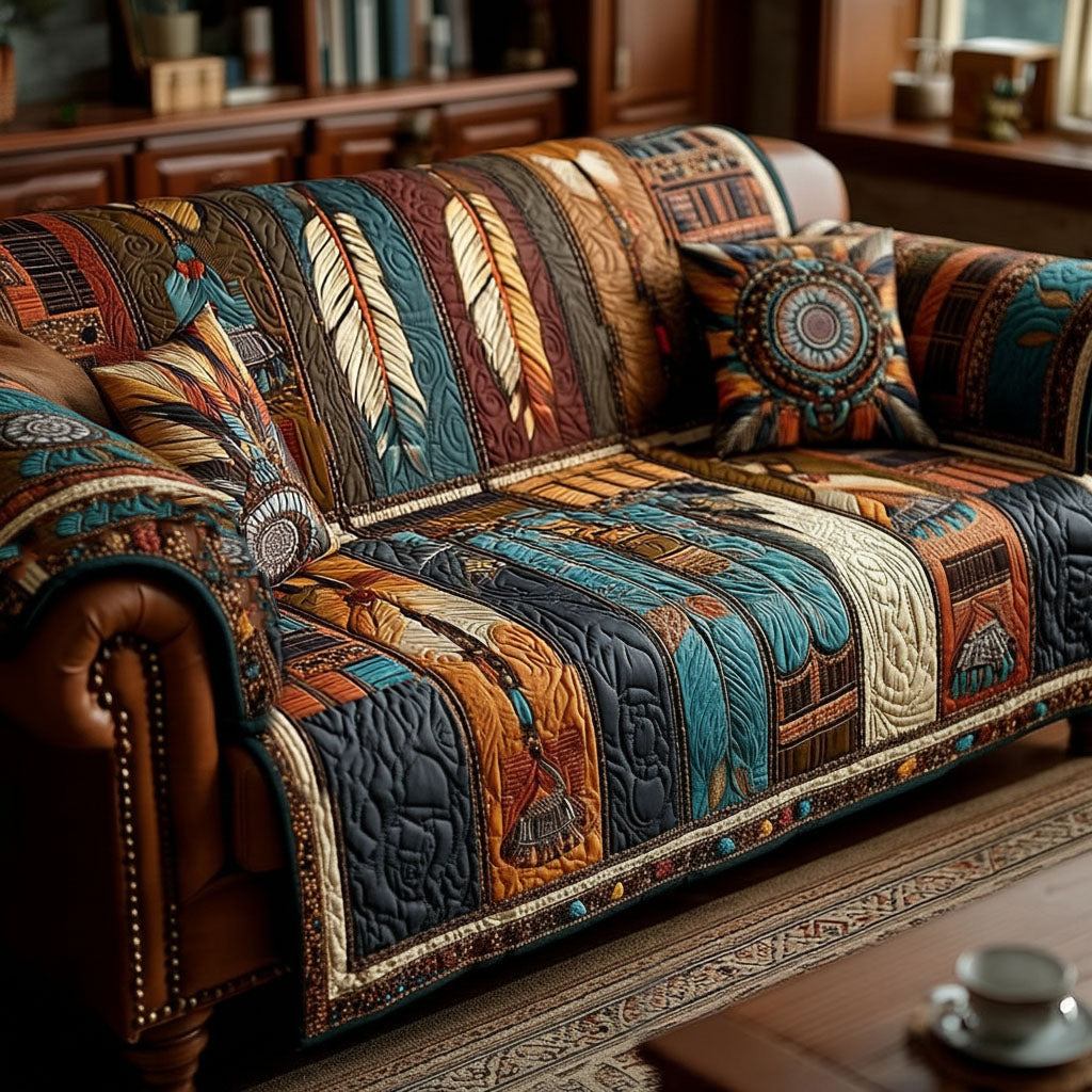 Spirit of Open Ground Quilted Sofa Cover NCU0PT11206