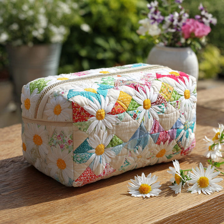 Summer - Quilted Toiletry Bag - Refined Flowers