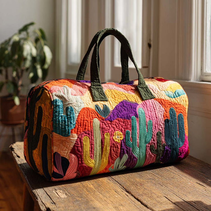 Sunset Cactus Quilted Duffle Bag NCU0XD409