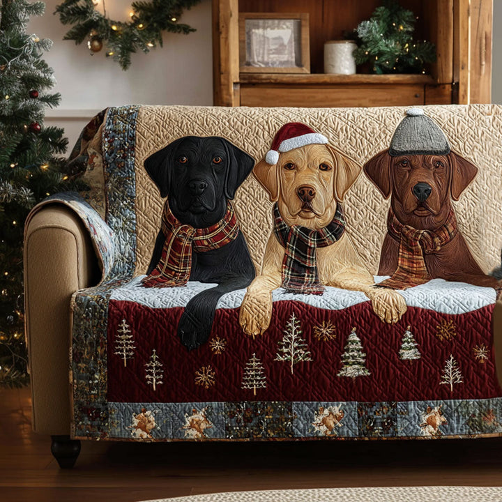 Sweet Retriever Quilted Sofa Cover NCU0PT10113