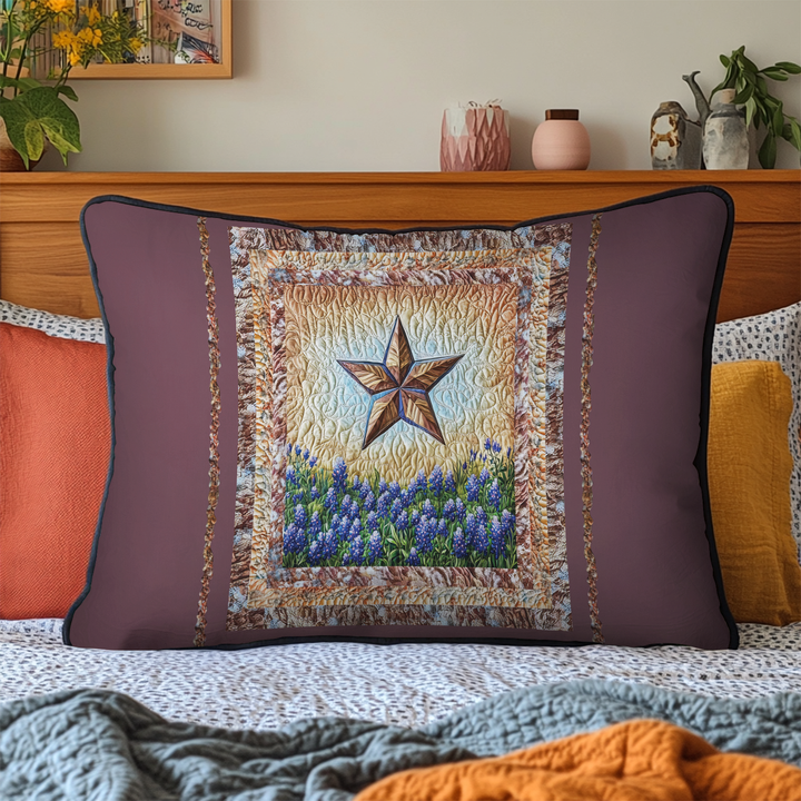 Texas Pride Quilted Bedding Pillow Case NCU0DK6989