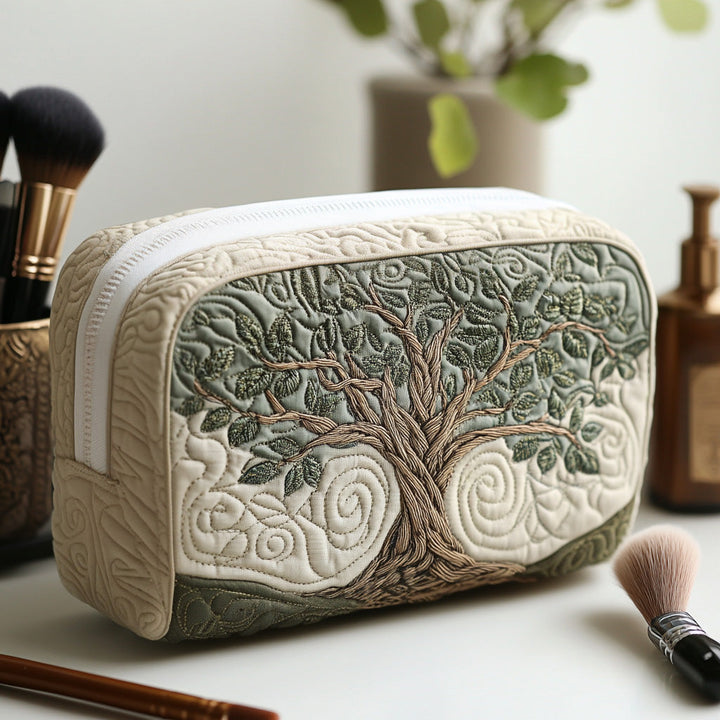 Tiffany - Quilted Toiletry Bag - Tree of Life Roots